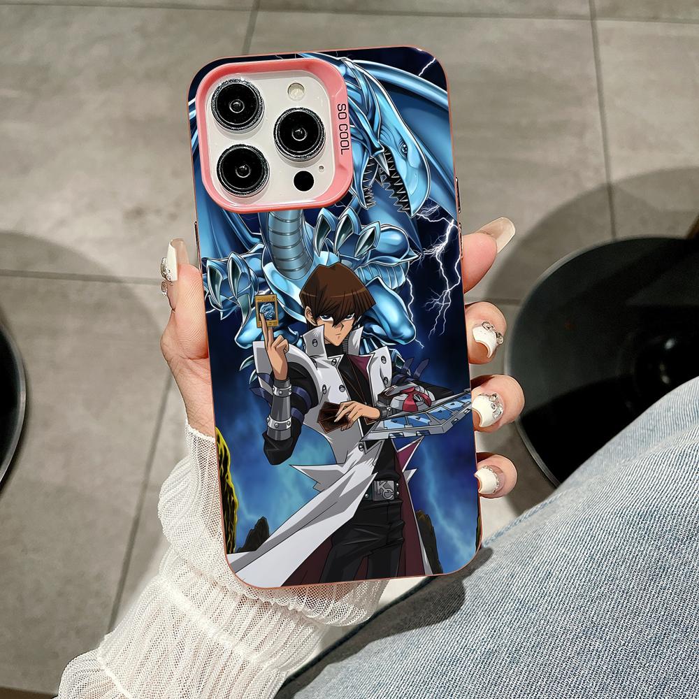 Yugioh Seto Kaiba Phone Case for iPhone 17 16 15 14 13 12 11 X XR XS Air Pro Max Plus Pink Colorful Silver Cover