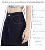 Women's Dark Blue Wide-Leg Jeans - 2025 Spring Petite Straight-Fit, Floor-Length Pants