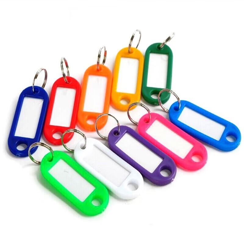 Haogongbang Färgglada Plastnyckelringar (100-pack)