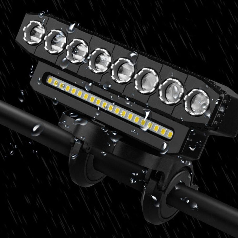 USB Rechargeable Bicycle Front Light High Brightness Cycling Headlights Bicycle Bell Light  Outdoor