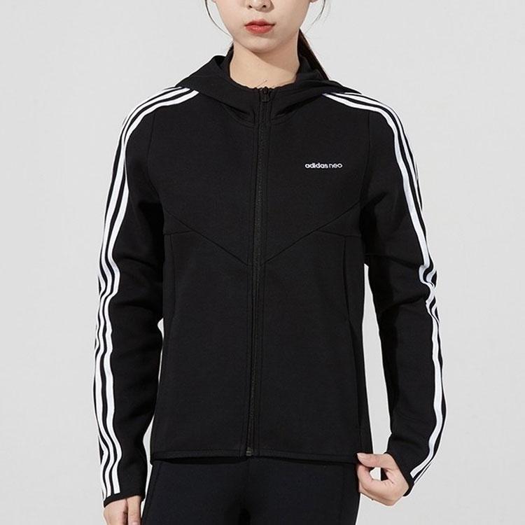 Adidas Three Stripe Casual Woven Jacket Women Jacket Black H36720