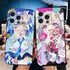 Anime Kwaii Girl Ins Style Soft Phone Case for iPhone 16 16E 17 Air 15 Pro Max 14 Plus 13 Mini 11 12 7 Black Cover Back Shell
