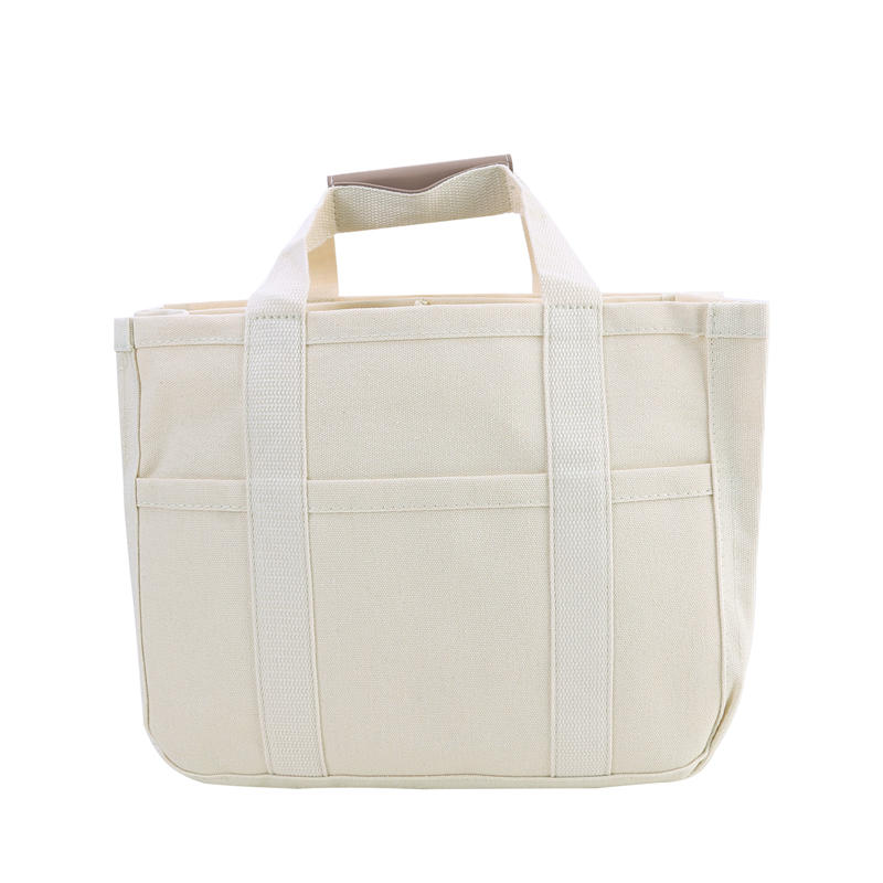 

Повседневная женская большая холщовая сумка-тоут на одно плечо на молнии, многокарманная сумка для мамы B бежевый