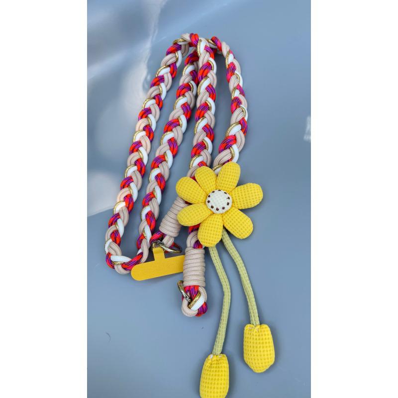 Women s Long Style Floral Crossbody Phone Lanyard - Sturdy, Durable, Outdoor Anti-lost Woven Rope