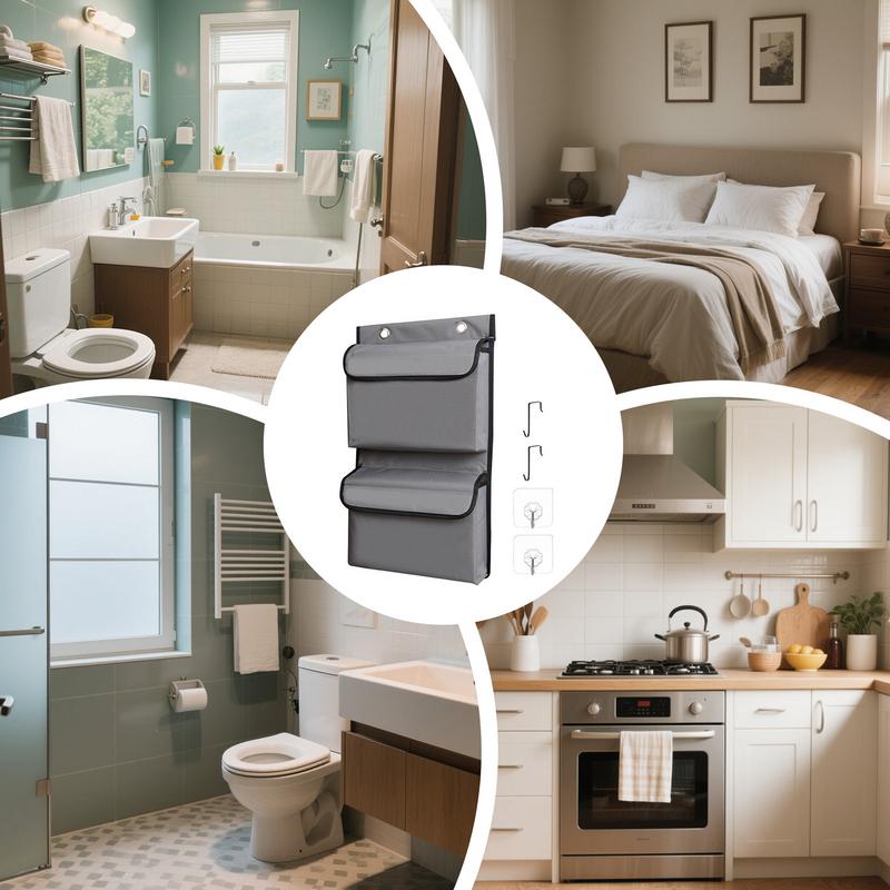 Wall Storage Basket Clothing Bag Wall Hook Organizer Foldable Multipurpose Waterproof Box For Home School Dormitory Bedroom