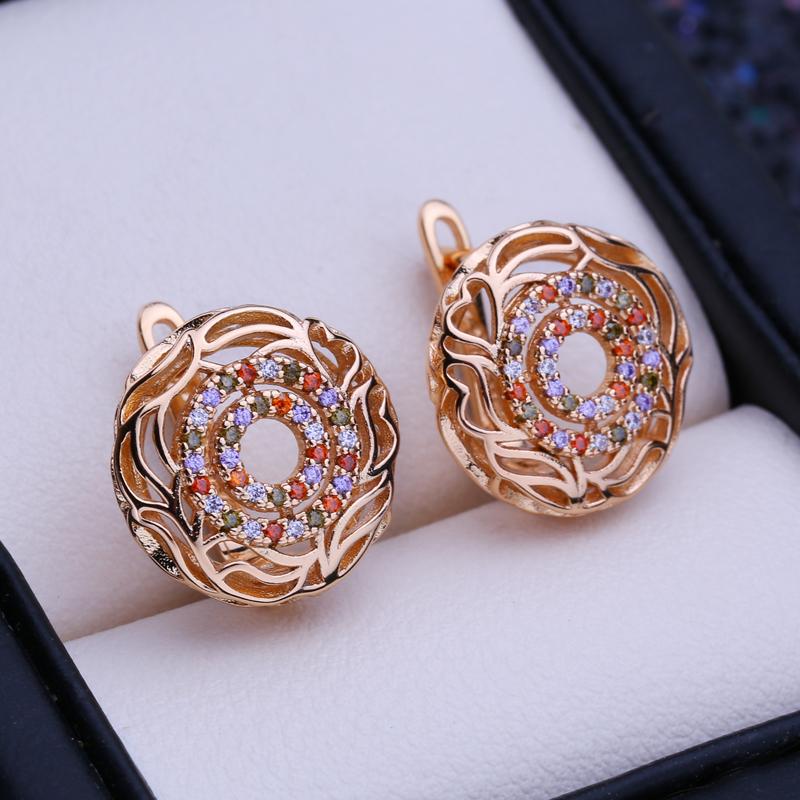 

LSOOYH серьги-клипсы цвета розового золота, модные серьги для женщин, разноцветные полые серьги-гвоздики с бабочкой и кубическим цирконием, ювелирные изделия A