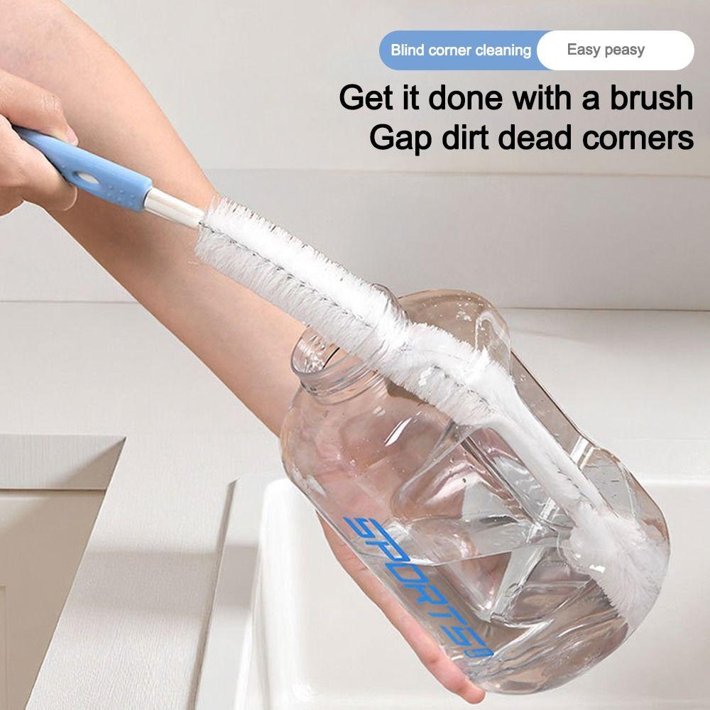 Durable Long Handle Bottle Brush Cleaner Flexible Narrow-mouth Cup Brush No Dead Angles Cleaning Brush Kitchen Cleaning Tools