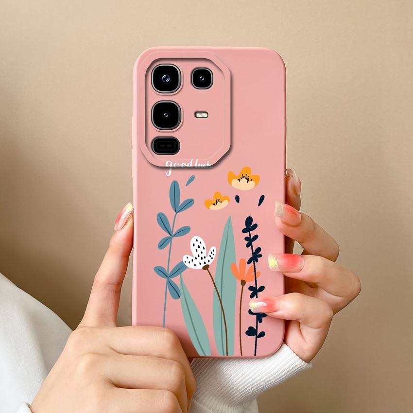 Phone Cover For Infinix Note 50 50X Pro Plus 50S Cute Cartoon Avocado Pattern Square Soft Liquid Silicone Advanced Dustproof Shell For Infinix Housing