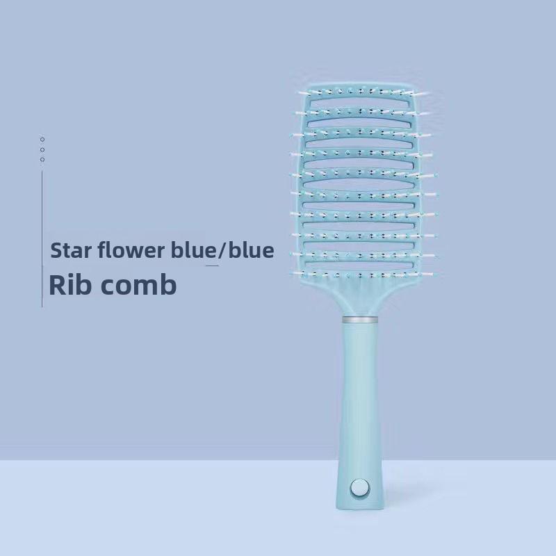 Voluminous High Crown with Large Barrel Curls Massage Comb for Women's Home Use