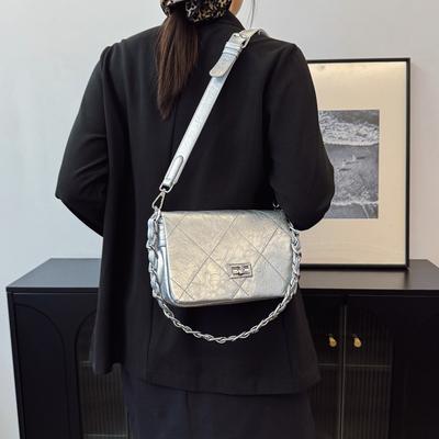 Commuter Diamond Summer Trend Small New High-end Messenger Bag Bag Chain Portable Girl Small Square Bag