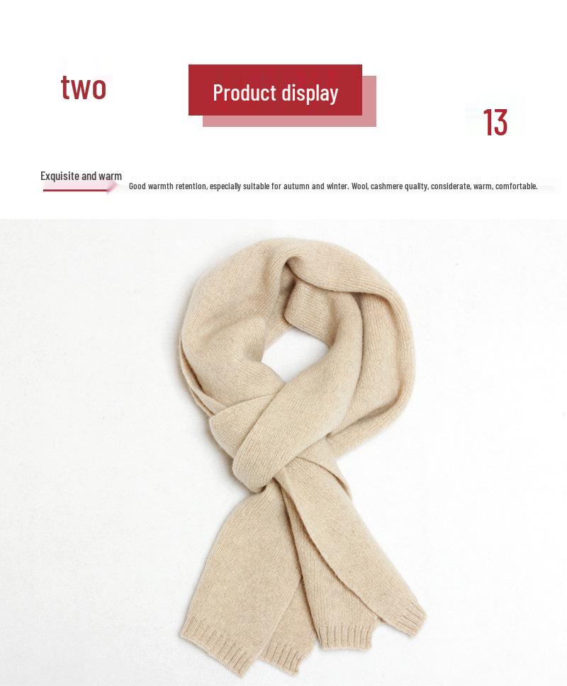 12-Gauge Pure Cashmere Thick Knit Scarf, Unisex, Available in 10 Colors, Stylish and Warm