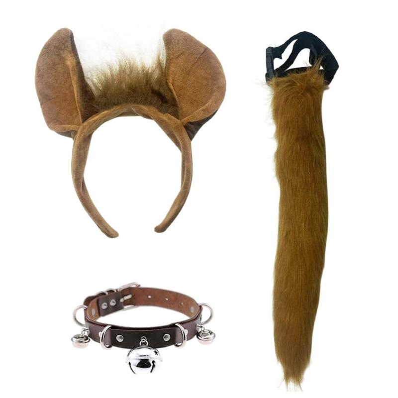 3Pcs Horse Role Play Costume Set For Halloween Parties And Cosplay Event Practical Polyester Fabric Role Play Outfit