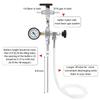 Counter Pressure Filler with Gauge, Homebrew Hand Held Bottle Filler No Carbonation Loss, Beer Bottling Kit 1/4 & 5/16 Barb