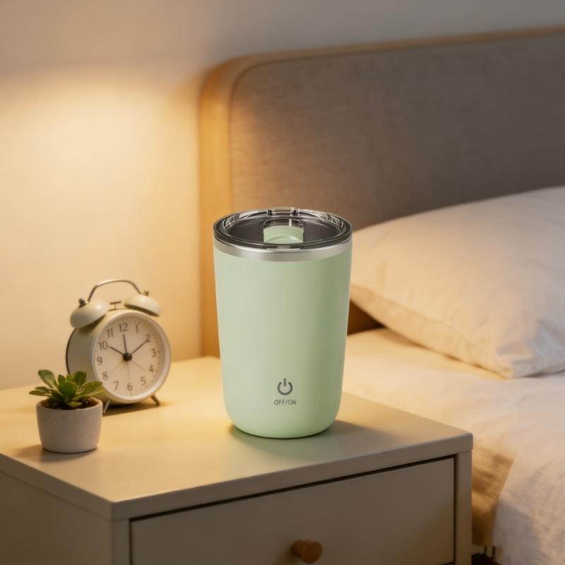 Magnetic Mixing Cup With USB Power For Hot And Cold Beverages In Office Or Mobile