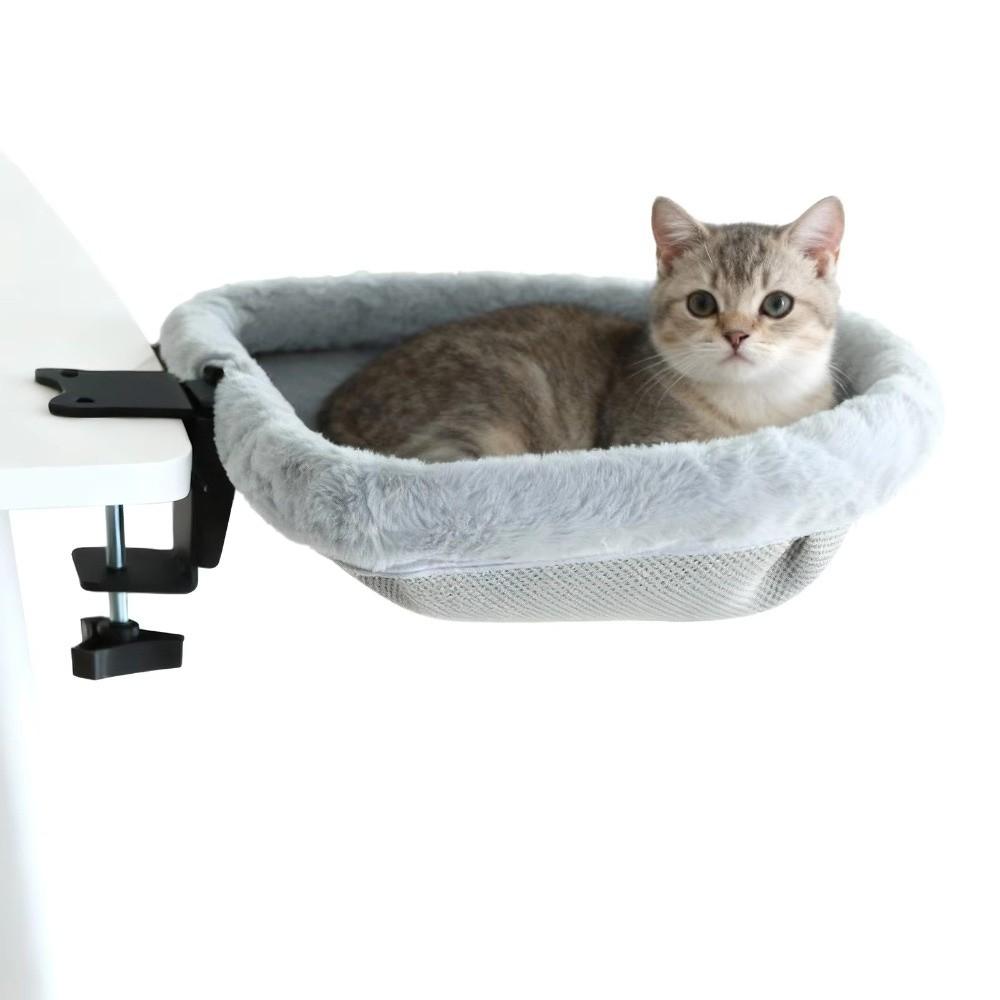 Amaca per Gatti da Scrivania Pieghevole con un Click Tiragraffi Salvaspazio Cuccia da Tavolo per Gatti Scrivania per Ufficio in Casa