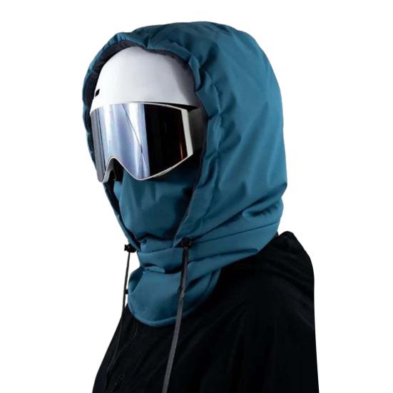 

Skiing Hat Waterproof 3-in-1 Thickened Fleece Lining Outdoor Riding Headgear Adjustable Drawstring Snowproof Thermal Hood