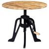 VidaXL Side Table 60x(46-63) Cm Solid Mango Wood and Cast Iron