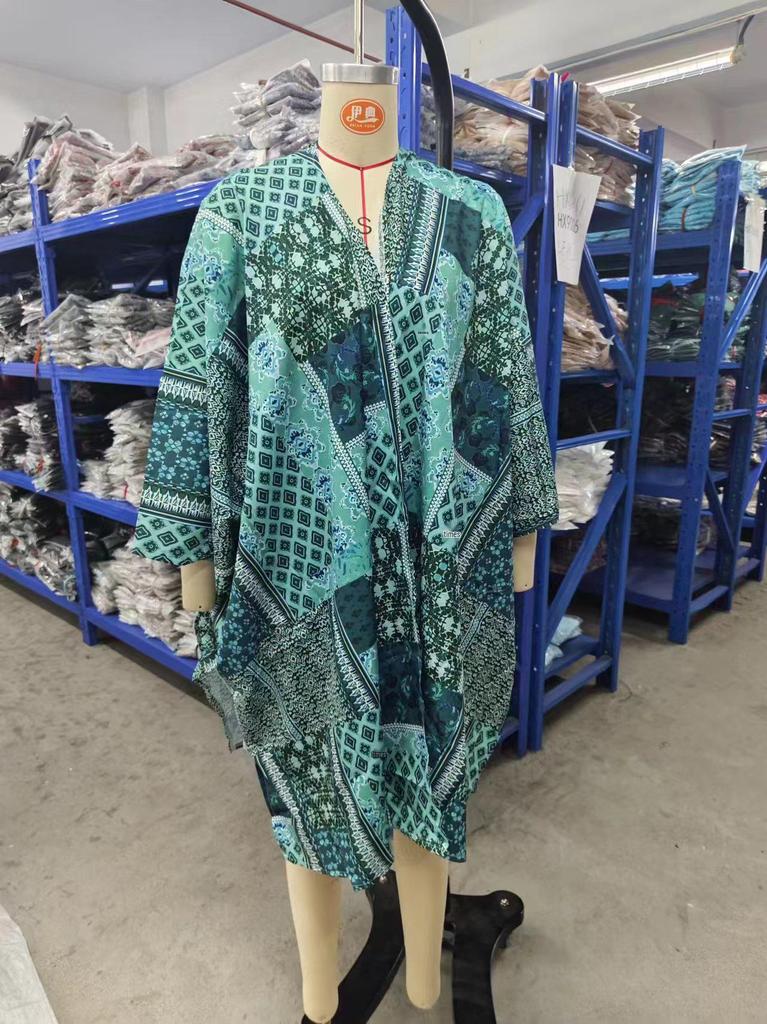 Women's Bohemian Aztec Print Cardigan Cloak - Spring/Autumn Collection
