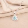 Sky Blue Topaz Gemstone 925 Stamped Silver Jewelry Stylish Zircon Pendant 0.99" CZP-8-11