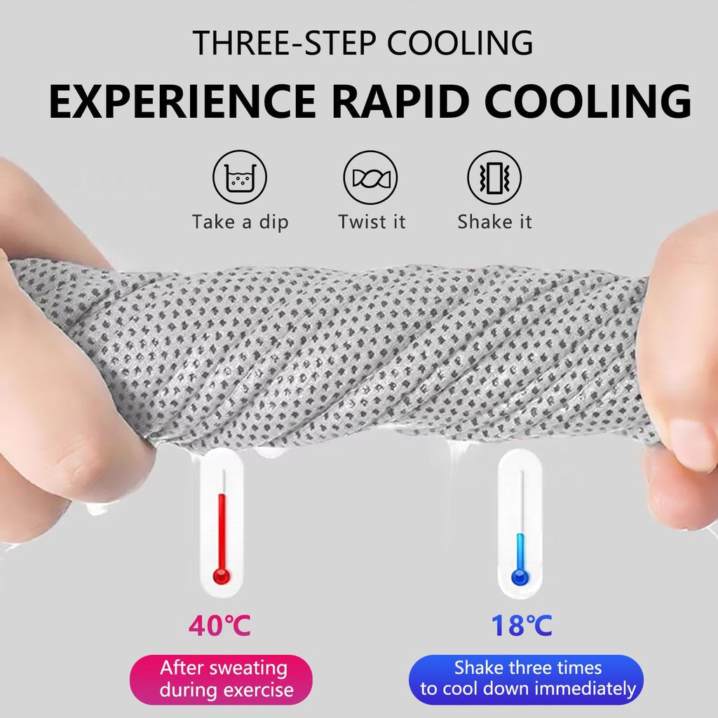 Cooling Quick Dry Sports Wristbands, Ice Sweat Wrist Sleeves for Running Fitness Outdoor Cooling