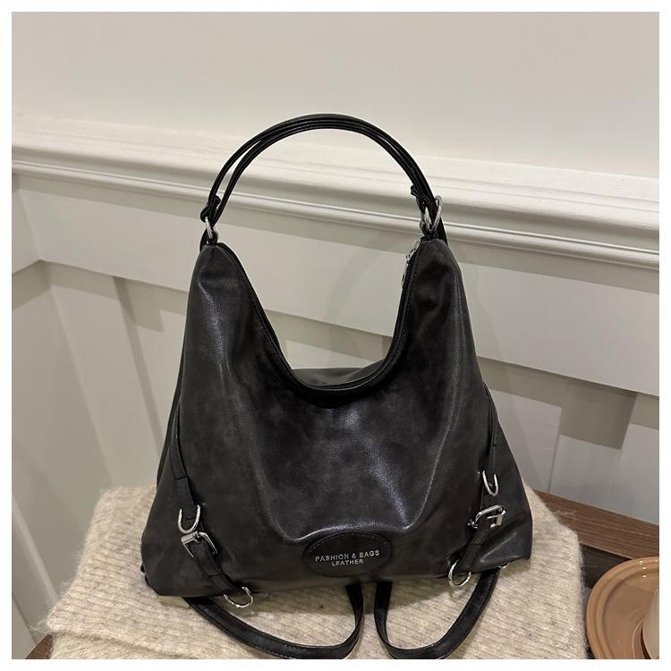 2024 Winter Korean Retro Soft Leather Tote Backpack - Fashionable, Simple, High-Value, Multifunctional Shoulder Bag