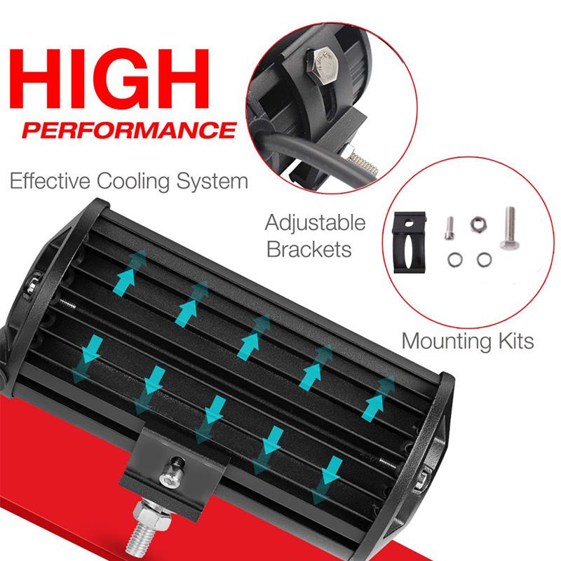 7 Inch 120W Combo Led Light Bars Spot Flood Beam 4x4 Spot 12V 24V 4WD Barra LED Headlight For Auto Boats SUV ATV ILight.