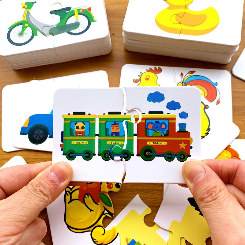 Handmade Cognitive Puzzle Cards for Toddlers: Educational Toys for Ages 1-3