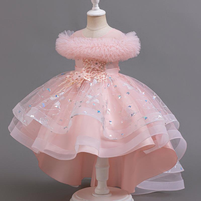 Vestito da Principessa Bambina Zi Xia per Età 2-3: Gonna in Rete, Abito da Sposa e da Sera