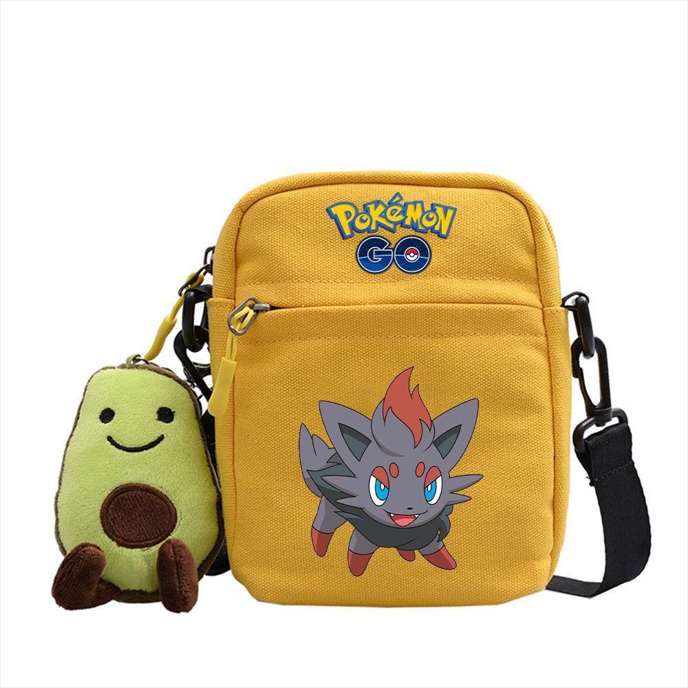 Plecak z anime Pokemon Mała płócienna torba na ramię z kieszenią na zamek do codziennego użytku