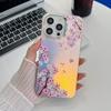 For IPhone16E Mobile Phone Case Imd Colorful for Apple 15promax Electroplated Laser Flower Protective Cover