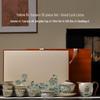 Beige Ru Ware Ceramic Kung Fu Tea Set: Teapot & Teacups in Gift Box for Holiday or Business Souvenir