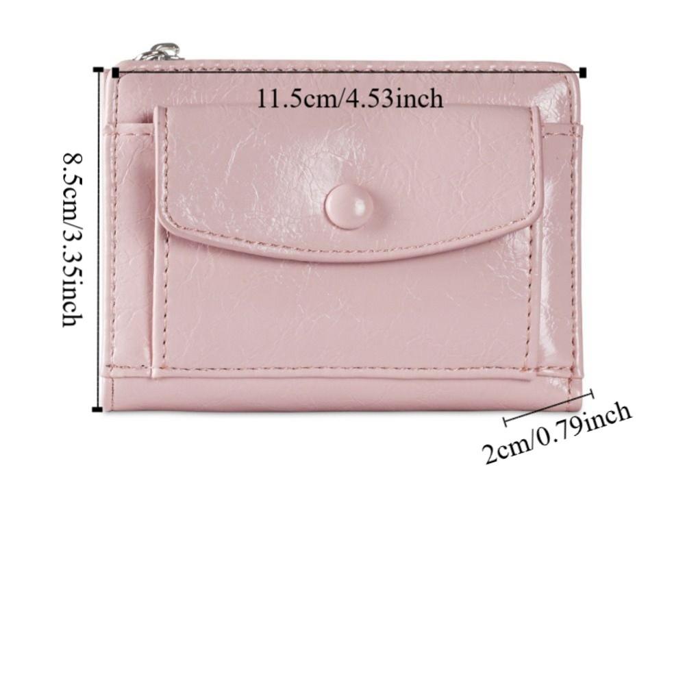 Ultra Thin Women Short Wallet Short Clutch Coin Pouch Portable PU Leather Card Holder  Men