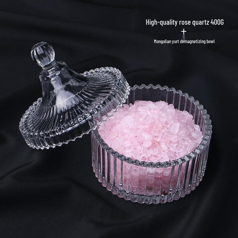 Natural White Crystal Stone Purification Bowl for Jewelry Storage