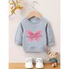 European sizes Spring and Autumn Baby Kid Comfortable Simple Printed Pattern Versatile Round Neck Hoodie