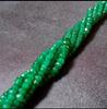 Facettierte Smaragdperlen: Echter grüner Edelstein aus Sambia, 3-4 mm, 6-30" Strang