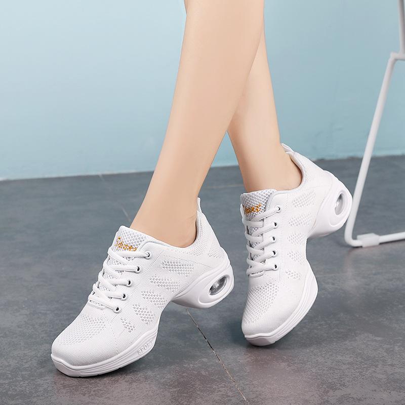 Fashion Square Dance Ladies Mesh Elderly Dance Shoes Adult Soft Sole Dance Shoes Sports Sailor Mom Shoes
