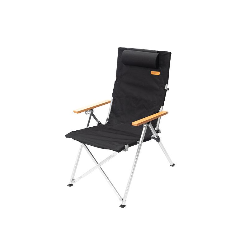 Mountain Guest Adjustable Recliner: Four-Speed Aluminum Alloy Camping Chair with Pillow