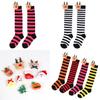 New Arrival Kids Christmas Socks With Cute Cartoon Deer Plush Toy Polyester Fabric Friction Resistant