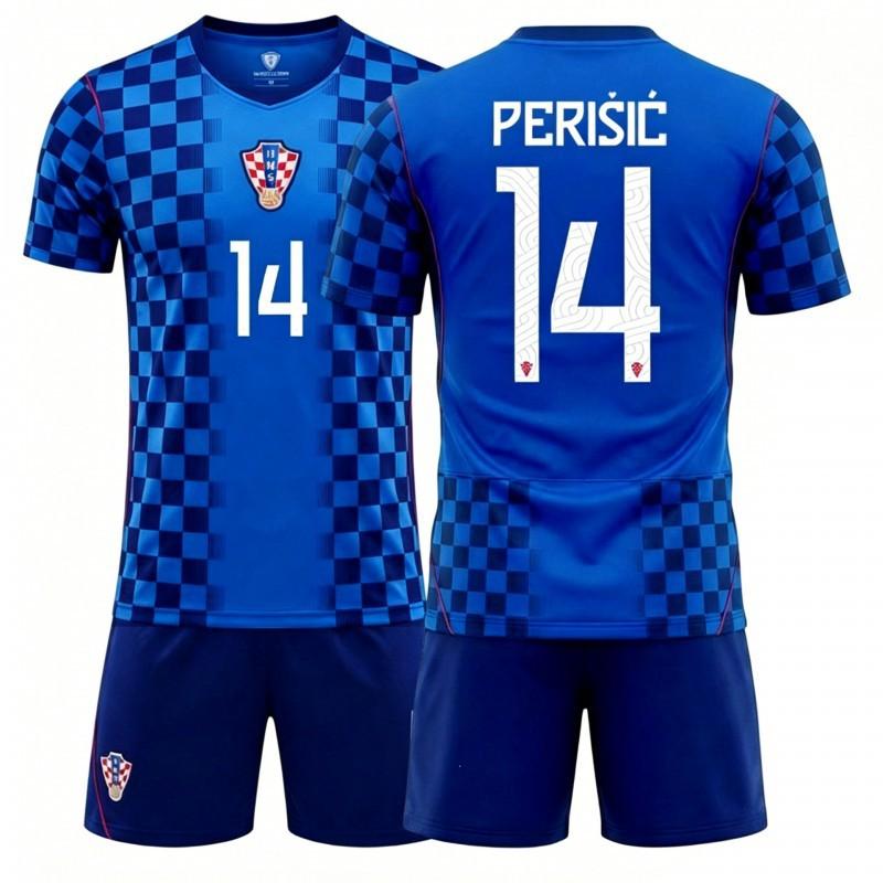 2627 World Cup National Team Croatia Away No. 10 Modric Jersey Children's Football Uniform Suit Men