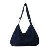 Denim fashion simple solid color casual bag 2025 autumn new simple shoulder messenger bag tote bag looks good