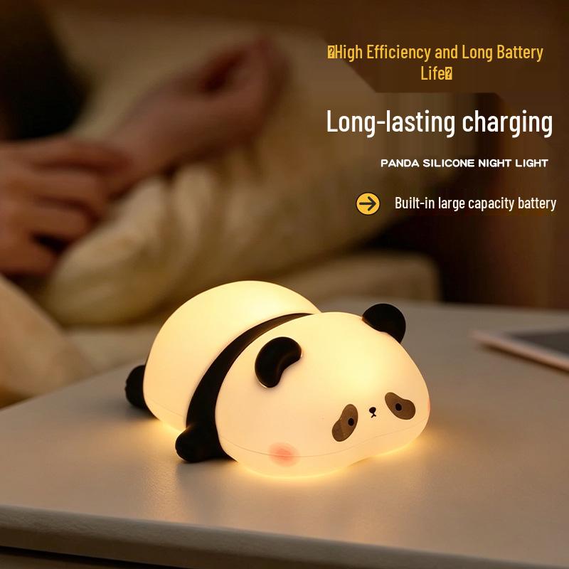 Snoring Cat Silicone Night Light for Kids - Soft Glow Bedside Lamp with Eye Protection