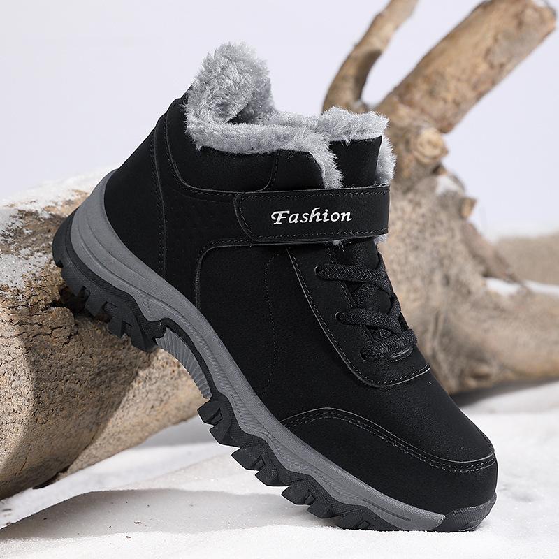 Cotton shoes warm and wear-resistant casual outdoor new snow boots short boots mountaineering shoes piled thickened waterproof
