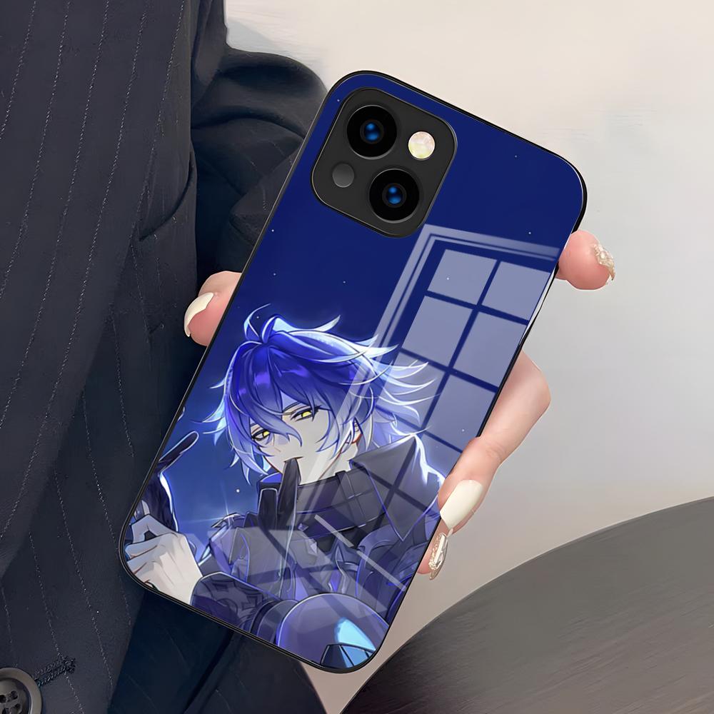 Game Genshin Impact Flins Phone Case For IPhone 17 Pro Max 15 Pro 16 14 Plus 12 13 Mini 11 Pro Shockproof Glass Cover