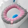 1Pcs Bathroom Toilet Seat Cover Mat Washable Warmer Bathroom Toilet Cushion With Handle Thicker Soft Knitting Closestool Pad