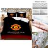 Manchester United Bedding Set With Soft Polyester Fabric For Fans Bedroom Decor