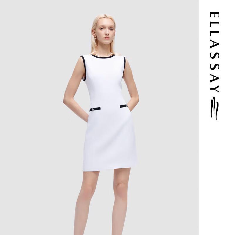 

ELLASSAY Women s Sleeveless Round Neck A-Line Commuter Dress XS