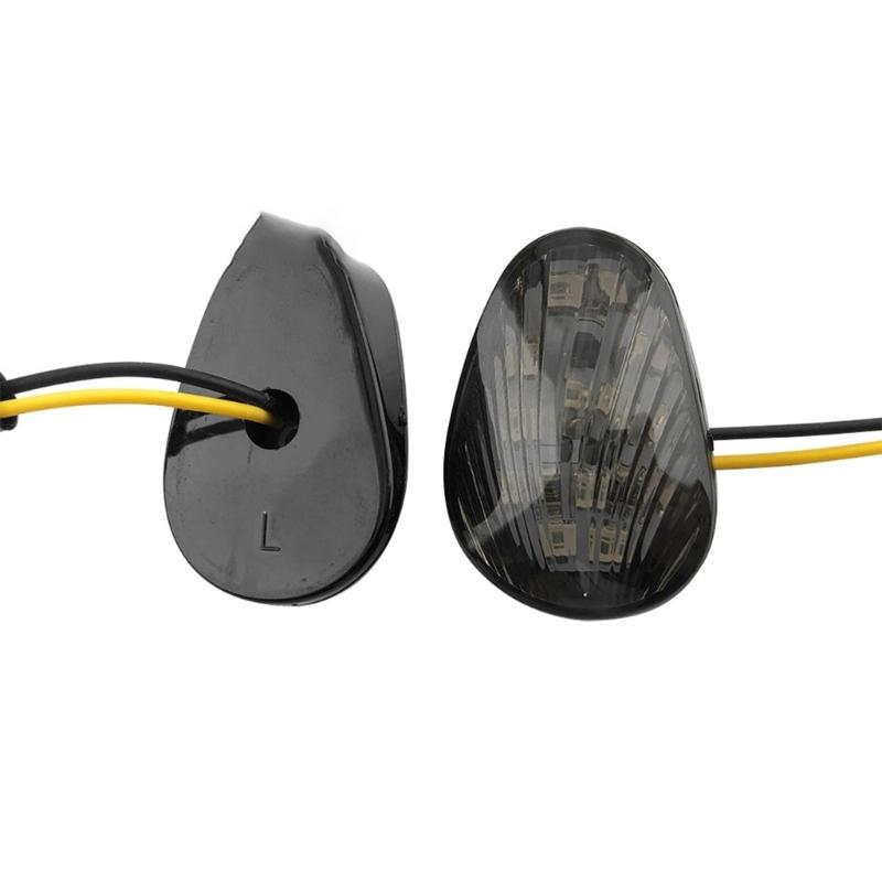 Waterproof  LED Flush Mount Turn Indicators for Motorcycles 14 LED Enhanced Brightness ABS PC Construction