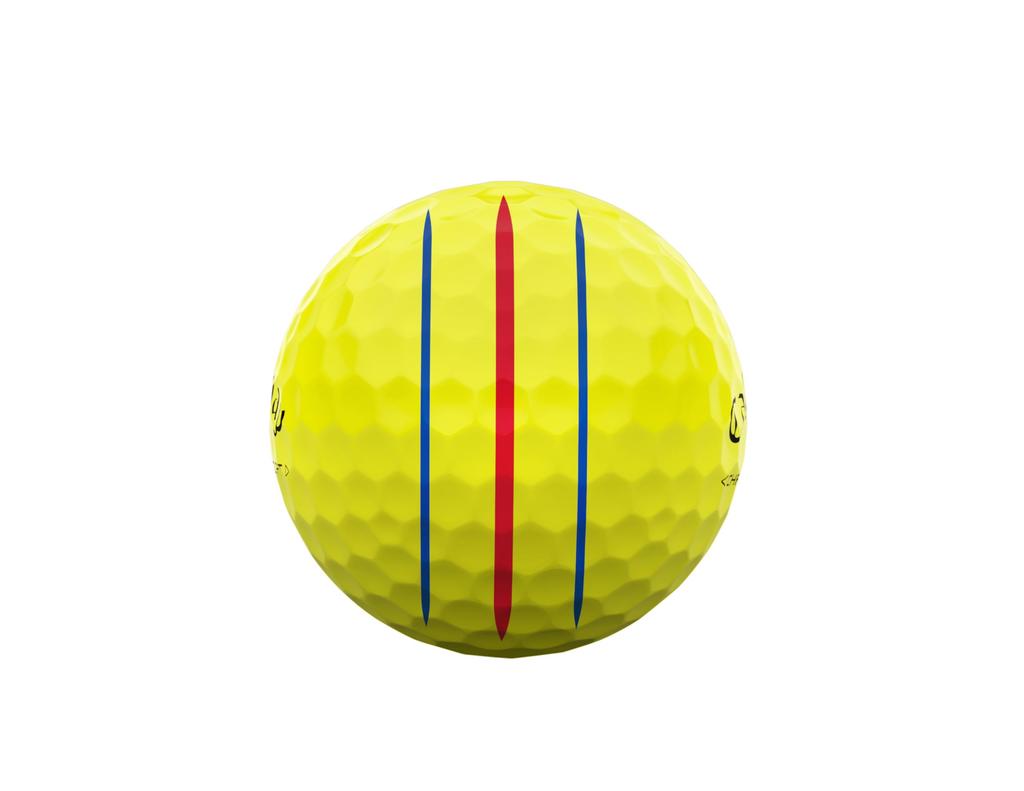 Callaway Golf Ball CHROME SOFT YLW 24 TRIPLE TRACK 1 Dozen (12 Pieces) 3 Piece Construction Triple Track Yellow