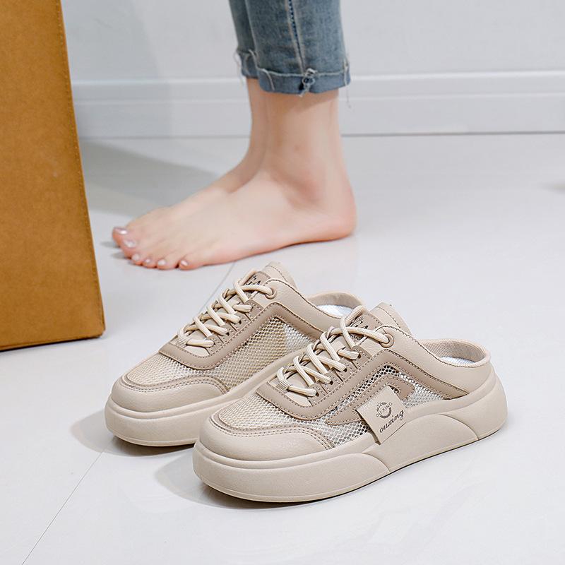 2025 sommer nye ett-stropp sandaler dame yttertøy ins trendy tykksålede sandaler casual strandsko shoot SH102