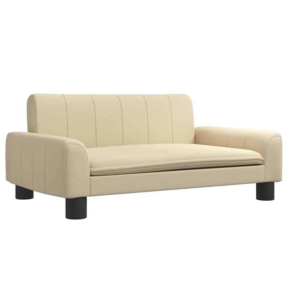 Kids  Sofa Cream 70 X 45 X 30 Cm Fabric